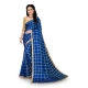 Generic Women's Sana Silk Bandhni Saree With Unstitched Blouse 5.5Mtr (Royal Blue)