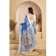 Generic Women's Faux_Linen Printed Ready-to-Wear Saree With Unstitched Blouse 5.5 Mtr (Blue) Generic Women's Faux_Linen Printed Ready-to-Wear Saree With Unstitched Blouse 5.5 Mtr (Blue)