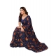 Generic Women's Georgette Printed Saree With Unstitched Blouse 5.5Mtr (Blue) Generic Women's Georgette Printed Saree With Unstitched Blouse 5.5Mtr (Blue)
