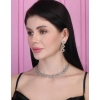 Generic Women's Brass Silver Plated Necklace set (White) Generic Women's Brass Silver Plated Necklace set (White)