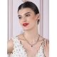 Generic Women's Brass Silver Plated Necklace set (Blue) Generic Women's Brass Silver Plated Necklace set (Blue)