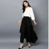Generic Women's Rayon Ruffled Elasticated Skirt (Black)