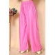 Generic Women's Casual Rayon Solid Ankle Length Palazzo (Pink, Free Size)