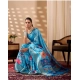 Generic Women's Faux_Silk Printed Saree With Unstitched Blouse 5.5Mtr (Sky_Blue)