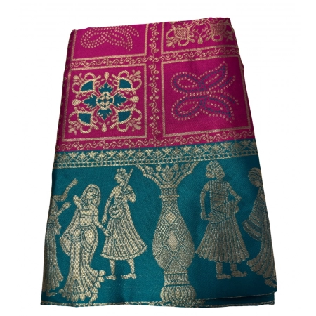 Generic Women's Jacquard Printed Saree With Unstitched Blouse 5.5Mtr (Dark Pink) Generic Women's Jacquard Printed Saree With Unstitched Blouse 5.5Mtr (Dark Pink)