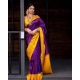 Generic Women's Soft Litchi Silk Jacquard Work Saree With Unstitched Blouse 5.5Mtr (Purple) Generic Women's Soft Litchi Silk Jacquard Work Saree With Unstitched Blouse 5.5Mtr (Purple)