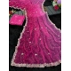 Generic Women's Digital Printed  Georgette Saree With Unstitched Blouse (Pink, 5-6 Mtrs)