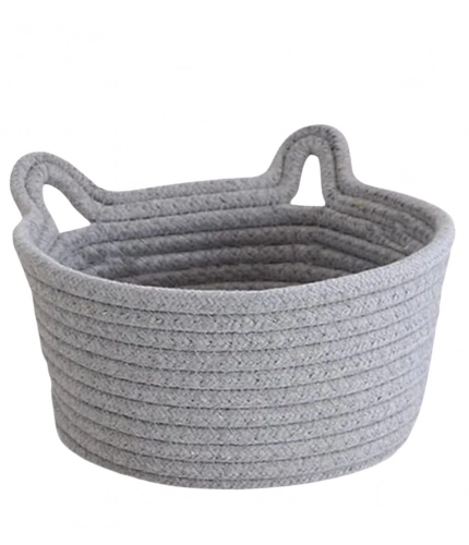Generic Cotton Pack Of_1 Plain Cat Basket 9x5 Inch (Grey)