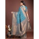 Generic Women's Banarasi Silk Printed Saree With Unstitched Blouse 5.5Mtr (Blue) Generic Women's Banarasi Silk Printed Saree With Unstitched Blouse 5.5Mtr (Blue)