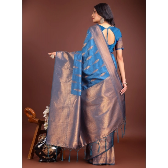 Generic Women's Banarasi Silk Printed Saree With Unstitched Blouse 5.5Mtr (Royal Blue) Generic Women's Banarasi Silk Printed Saree With Unstitched Blouse 5.5Mtr (Royal Blue)