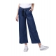 Generic Women's Denim Solid Elasticated Trousers (Blue) Generic Women's Denim Solid Elasticated Trousers (Blue)