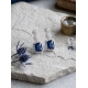 Generic Women's Brass Silver Plated Drop Earrings (Blue)