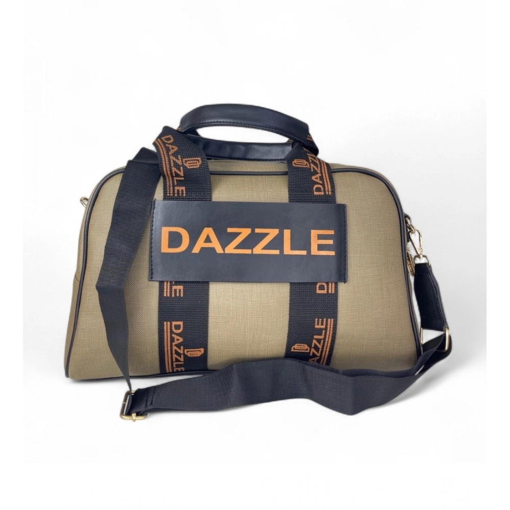 Generic Women's Polyurethane Textured Duffle Bag with Adjustable & Removable Strap (Olive Green)