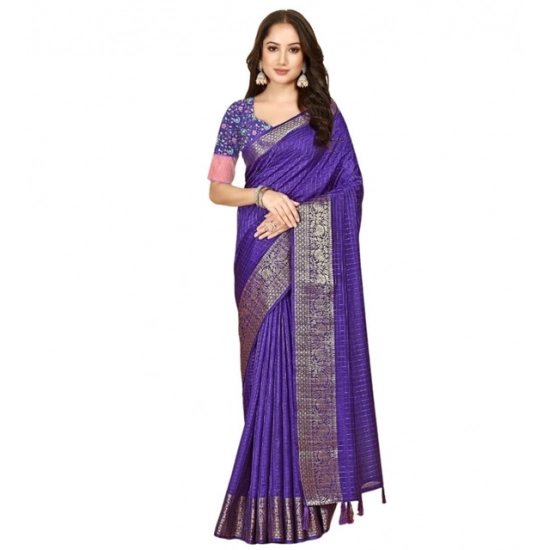 Generic Women's Cotton Blend Checkered Saree With Unstitched Blouse 5.5Mtr (Royal Blue) Generic Women's Cotton Blend Checkered Saree With Unstitched Blouse 5.5Mtr (Royal Blue)