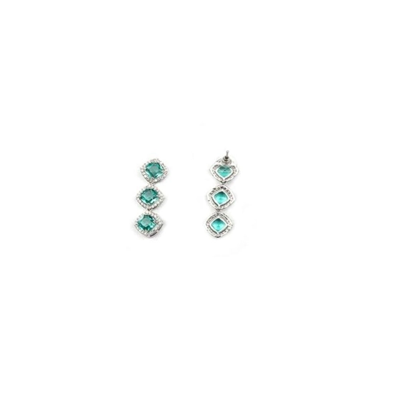 Generic Women's Brass Silver Plated Necklace set (Green) Generic Women's Brass Silver Plated Necklace set (Green)