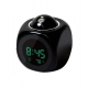 Generic Time Display with Voice Projection And Wake-Up Alarm Clock (Color: Black)