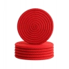 Generic Cotton Rope Drink Coasters 6 Pcs Set (Red) Generic Cotton Rope Drink Coasters 6 Pcs Set (Red)