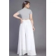 Generic Women's Pack of 1 Georgette Solid High Rise Wide Leg Flared Palazzo Pants with Elastic Waist (White) Generic Women's Pack of 1 Georgette Solid High Rise Wide Leg Flared Palazzo Pants with Elastic Waist (White)