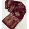 Generic Women's Cotton Silk Printed Saree With Unstitched Blouse 5.5Mtr (Wine) Generic Women's Cotton Silk Printed Saree With Unstitched Blouse 5.5Mtr (Wine)