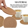 Generic Cotton Pack Of_2 Rope Drink Coasters 4 Pcs Set (Beige)