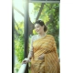 Generic Women's Faux_Tussar_Silk Geometric_Print Saree With Unstitched Blouse 5.5Mtr (Mustard)