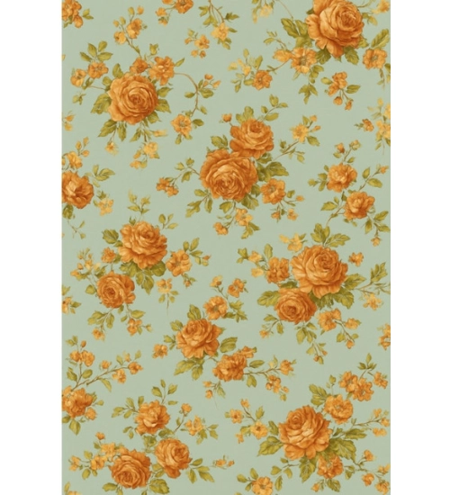 Generic Microfiber Floral Printed Double Bedsheet with 2 Pillow Covers (Beige)