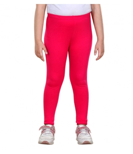 Generic Girl's Cotton Lycra Solid Elasticated Leggings (Dark Pink) Generic Girl's Cotton Lycra Solid Elasticated Leggings (Dark Pink)