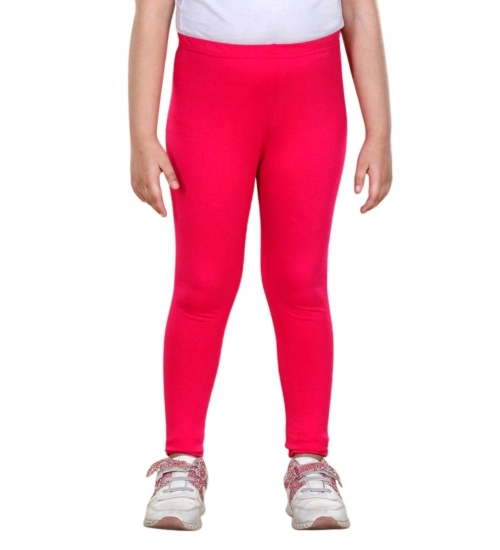 Generic Girl's Cotton Lycra Solid Elasticated Leggings (Dark Pink) Generic Girl's Cotton Lycra Solid Elasticated Leggings (Dark Pink)