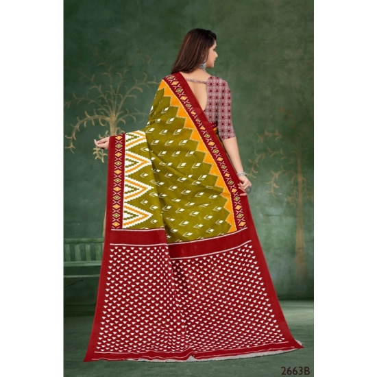 Generic Women's Soft Pure Cotton Printed Saree With Unstitched Blouse 5.5Mtr (Multicolor) Generic Women's Soft Pure Cotton Printed Saree With Unstitched Blouse 5.5Mtr (Multicolor)
