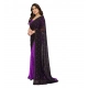 Generic Women's Georgette Printed Saree With Unstitched Blouse 5.5Mtr (Black-Purple) Generic Women's Georgette Printed Saree With Unstitched Blouse 5.5Mtr (Black-Purple)