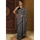 Generic Women's Crepe Printed Saree With Unstitched Blouse 5.5Mtr (Black) Generic Women's Crepe Printed Saree With Unstitched Blouse 5.5Mtr (Black)