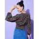 Generic Women's Polyester Floral Long Sleeves Top (Multicolor) Generic Women's Polyester Floral Long Sleeves Top (Multicolor)