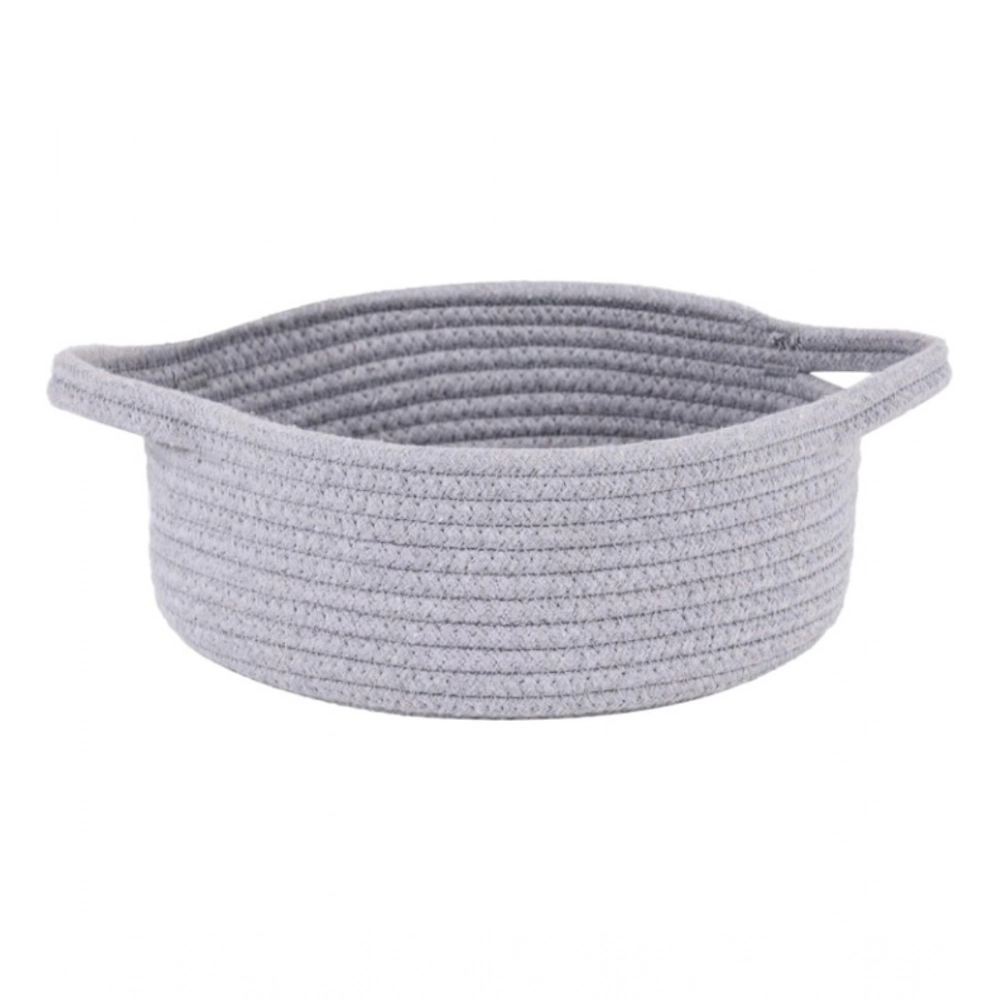 Generic Cotton 8x3 Inch Round Bedside Organizer With Out Lid (Gray) Generic Cotton 8x3 Inch Round Bedside Organizer With Out Lid (Gray)