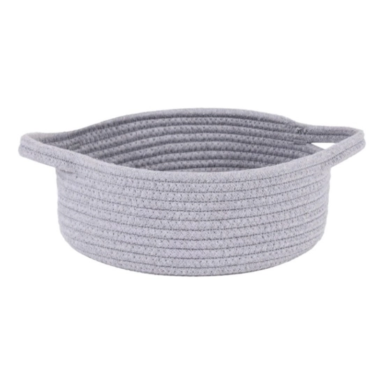 Generic Cotton 8x3 Inch Round Bedside Organizer With Out Lid (Gray) Generic Cotton 8x3 Inch Round Bedside Organizer With Out Lid (Gray)