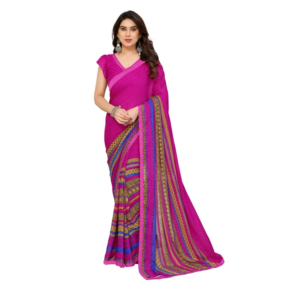 Generic Women's Georgette Printed Saree With Unstitched Blouse 5.5Mtr (Pink) Generic Women's Georgette Printed Saree With Unstitched Blouse 5.5Mtr (Pink)