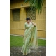Generic Women's Faux_Banarasi Lining Pattern Saree With Unstitched Blouse 5.5Mtr (Light_Green) Generic Women's Faux_Banarasi Lining Pattern Saree With Unstitched Blouse 5.5Mtr (Light_Green)