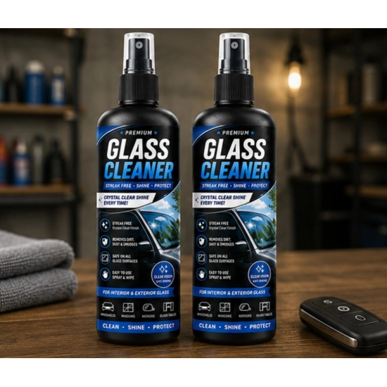 Generic Pack of 2 Glass Cleaner Liquid Spray Bottles 100 ML