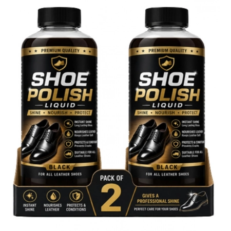Generic Pack of 2 Shoe Polish Liquid Bottles 100 ML Generic Pack of 2 Shoe Polish Liquid Bottles 100 ML