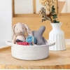 Generic Cotton 8x3 Inch Round Bedside Organizer With Out Lid (White) Generic Cotton 8x3 Inch Round Bedside Organizer With Out Lid (White)
