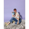 Generic Women's Polyester Floral 3-4th Sleeves Shrug (Multicolor)