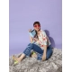 Generic Women's Polyester Floral 3-4th Sleeves Shrug (Multicolor) Generic Women's Polyester Floral 3-4th Sleeves Shrug (Multicolor)