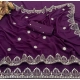 Generic Women's Georgette Embellished Saree With Unstitched Blouse 5.5Mtr (Purple) Generic Women's Georgette Embellished Saree With Unstitched Blouse 5.5Mtr (Purple)