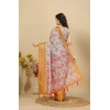 Generic Women's Cotton Silk Floral Printed Saree With Unstitched Blouse 5.5Mtr (Lavender)