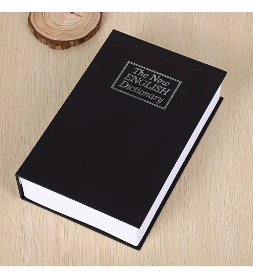 Generic Secret Book Safe with Number Locker (Black)