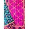 Generic Women's Patola Silk Meena And Zari Woven Saree With Unstitched Blouse 5.5Mtr (Blue)