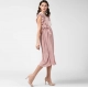 Generic Women's Polyester Pleated Flutter Dress (Champagne Gold) Generic Women's Polyester Pleated Flutter Dress (Champagne Gold)