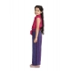 Generic Girl's Rayon Colour Block Sleeveless Jumpsuit (Pink-Blue)