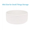 Generic Cotton 8x3 Inch Round 1 Pcs Bedside Organizer With Out Lid (White)
