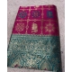 Generic Women's Jacquard Printed Saree With Unstitched Blouse 5.5Mtr (Magenta)