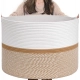 Generic Cotton Dori 16x14 Inch Storage Basket For Clothes With Out Lid (White-Beige-White) Generic Cotton Dori 16x14 Inch Storage Basket For Clothes With Out Lid (White-Beige-White)